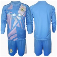 Echipament fotbal Real Madrid Portar Tricou Acasa 2024-25 pentru copii maneca lunga (+ Pantaloni scurti)